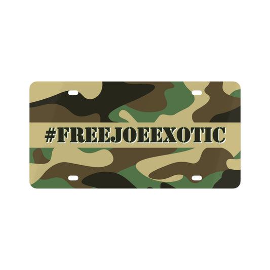 Camouflage FREE JOE EXOTIC  License Plate
