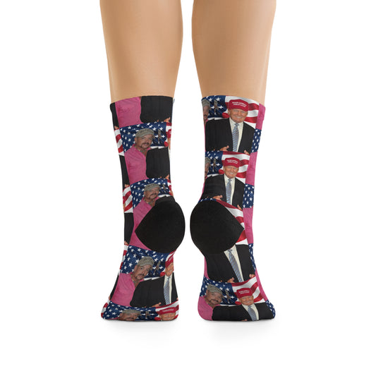 Donald Trump Joe Exotic Print Socks