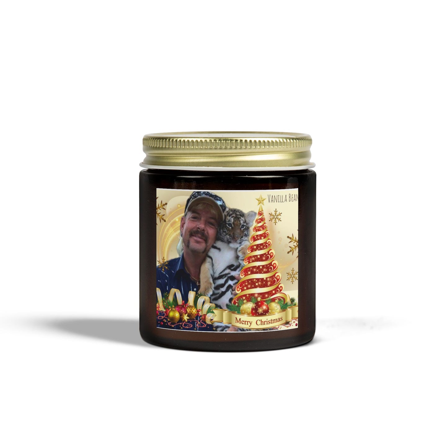 Joe exotic Christmas tiger candle