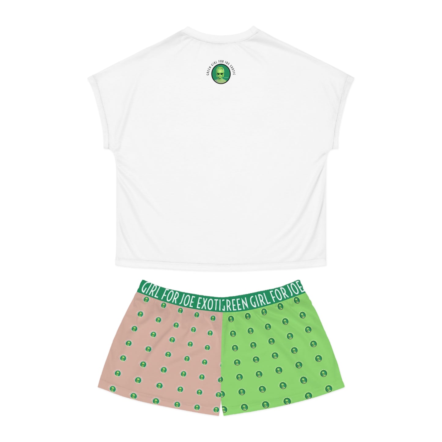 Green Girl For Joe Exotic Women's Short Pajama Set (AOP)
