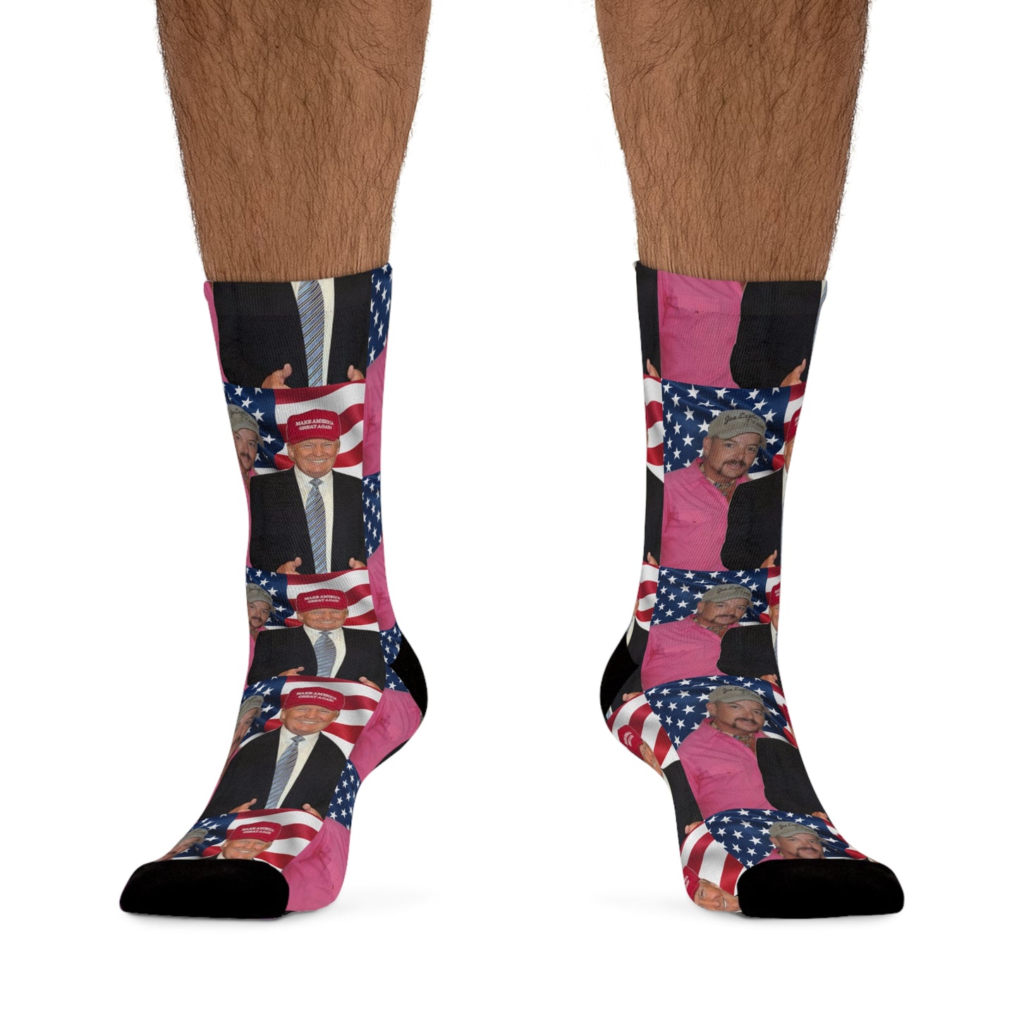 Donald Trump Joe Exotic Print Socks