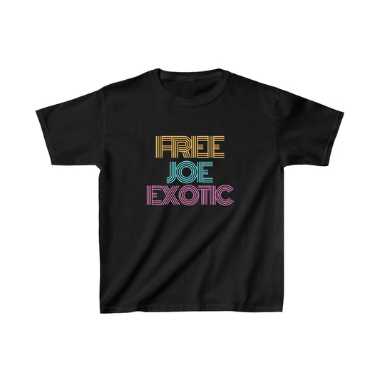 Retro Free Joe Exotic Kids' Heavy Cotton Tee – Championing the Cause!