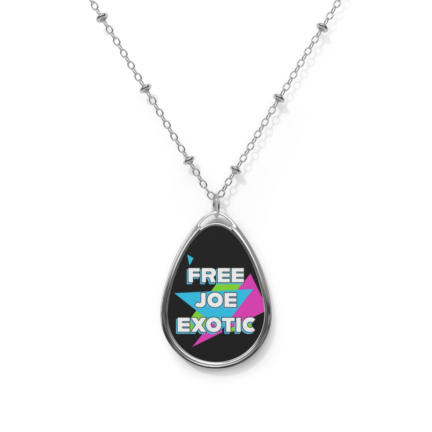 Free Joe Exotic Oval Necklace