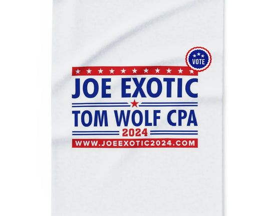 Joe Exotic Tom Wolf CPA 2024 Political Logo Fleece Blanket