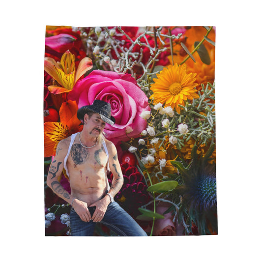 Joe Exotic Floral Velveteen Plush Blanket
