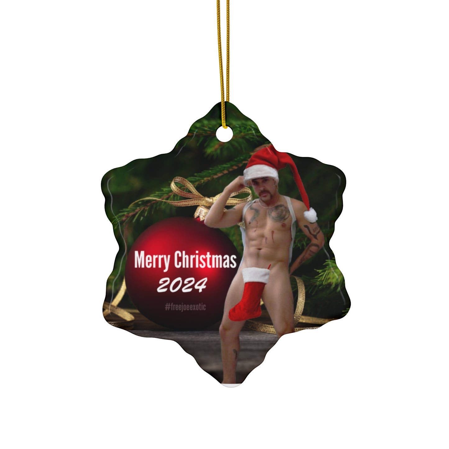 Christmas Tiger King Ornament