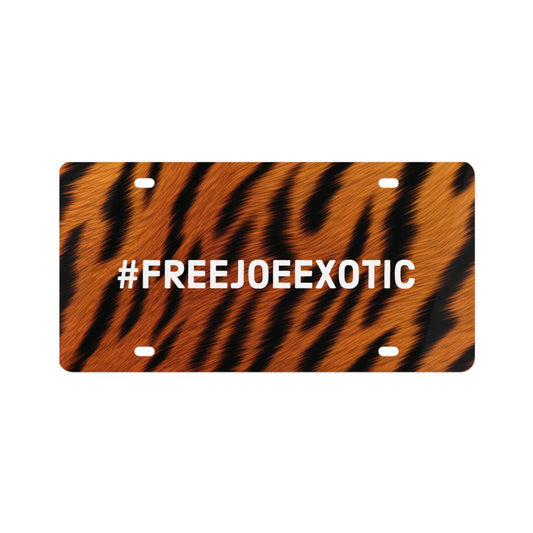 Tiger Print FREE JOE EXOTIC  License Plate