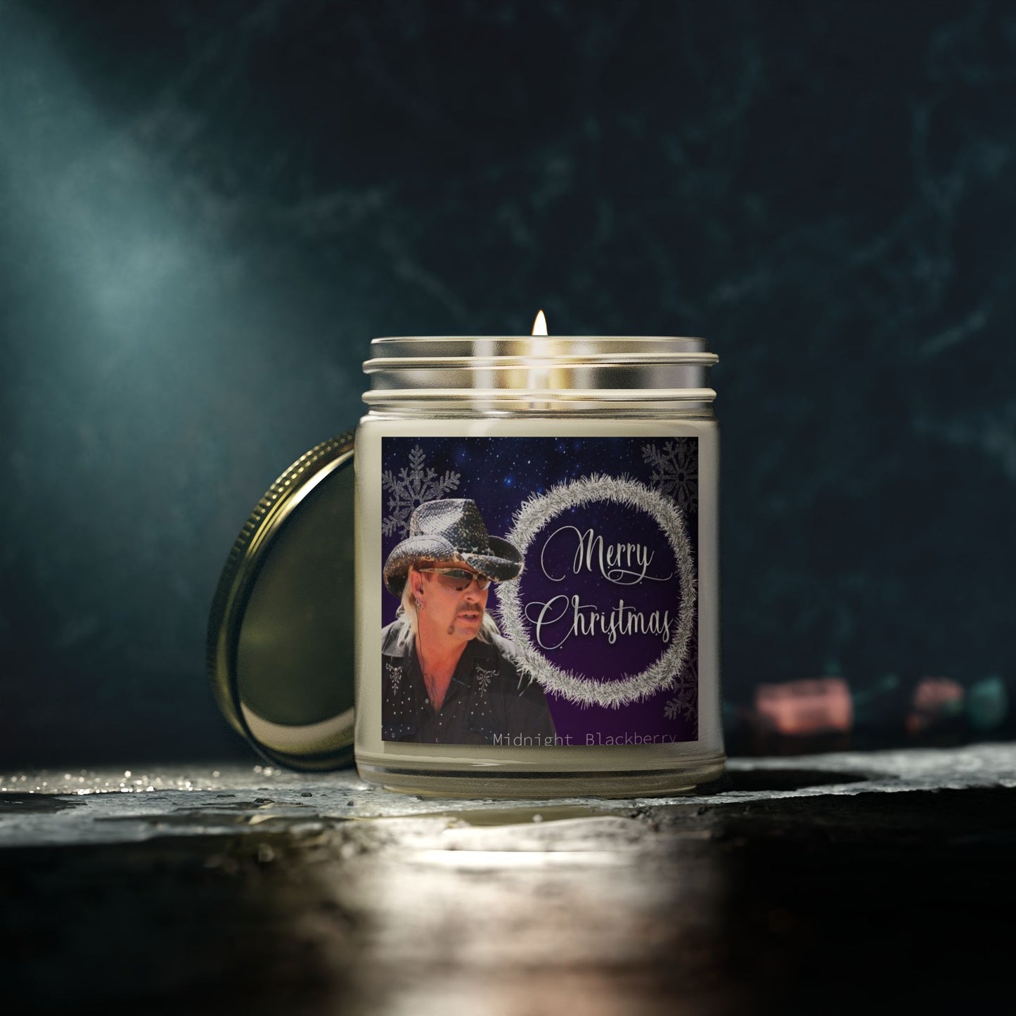 Merry Christmas Candle By Joe Exotic